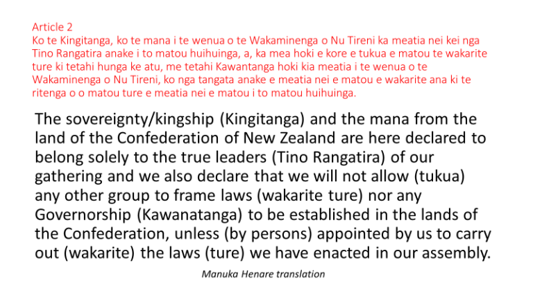 He Whakaputanga: The Key To Understanding Te Tiriti O Waitangi | Dominicans